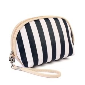 ✨HOST PICK Cosmetic Bag Navy striped NWT